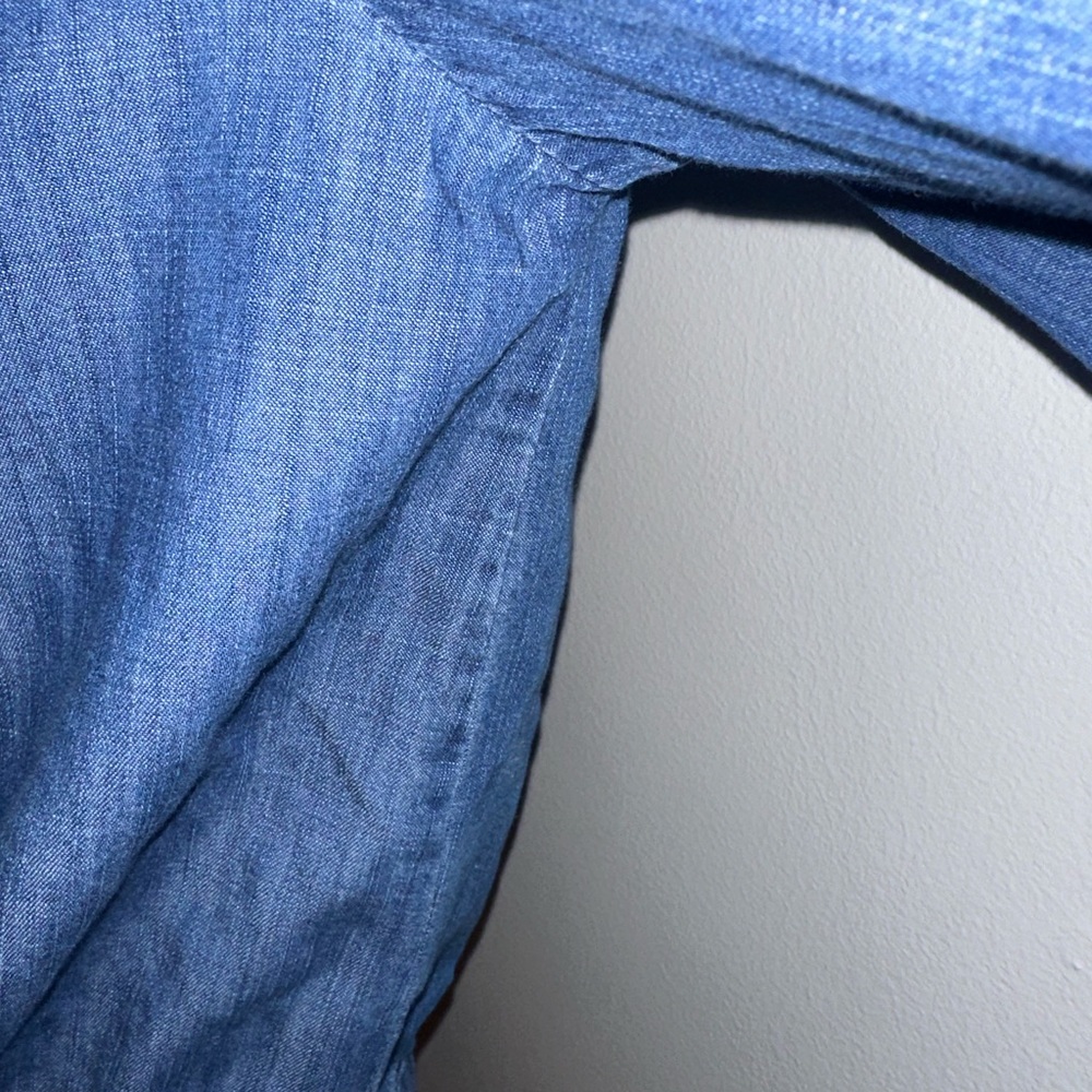 Madewell‎ Jean Shirt with Waist Tie, Size M - Picture 6 of 7